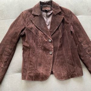 Women’s Brown Suede Blazer 10